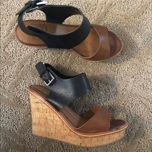 cute two toned wedges